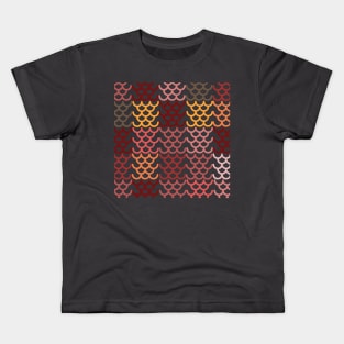 Abstract Plaid Pattern Kids T-Shirt